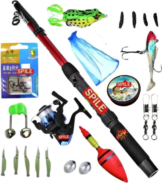 SPILE 210cm fishing rod & reel with all set B-T Red Fishing Rod