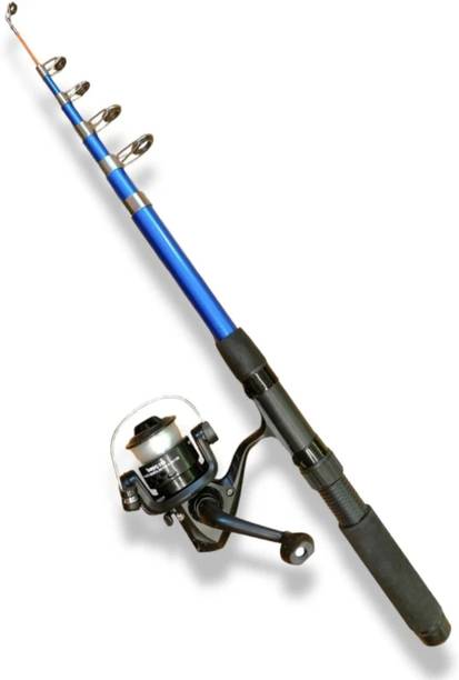 Abirs 2.1 mtr fishing rod and reel combo set | New-1-1 Blue, Black Fishing Rod