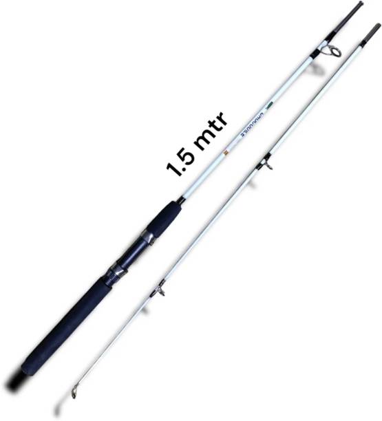 SPRED special 2 part heavy unbreakble Fishing rod 150 cm Solid fiber Black, White Fishing Rod