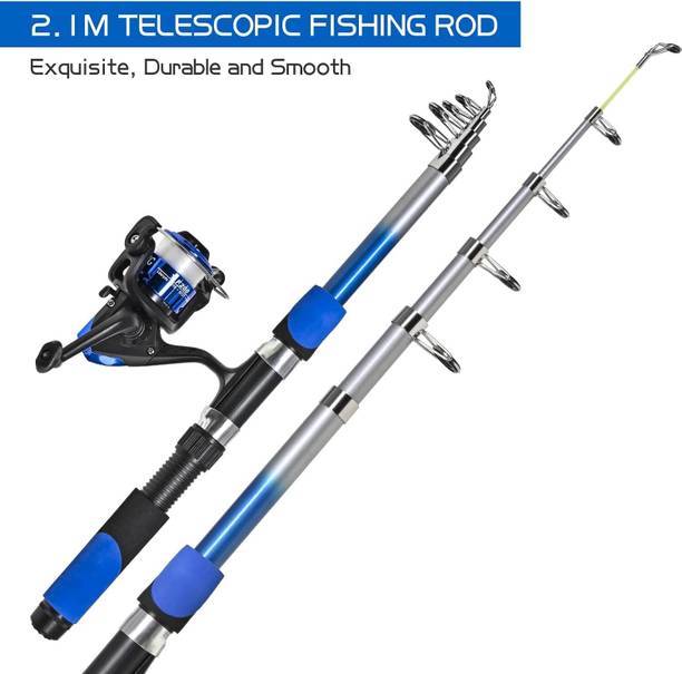 neza 210 fishing Rod and reel set with frog Multicolor Fishing Rod