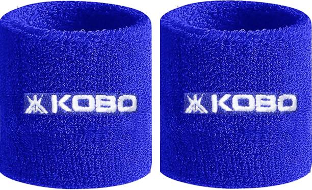 KOBO 3 inch Wrist Cotton (Pair) (Imported) (Blue) Fitness Band