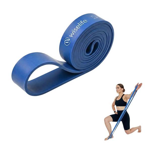 Wiselife Resistance Power band for Exercise and Stretching (Blue) Resistance Band