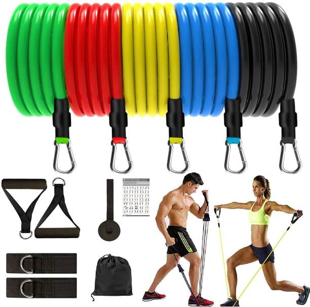 Athlian FK 11-in-1 Resistance Bands | Adjustable Exercise Tubes for Core & Arm Workout Resistance Tube