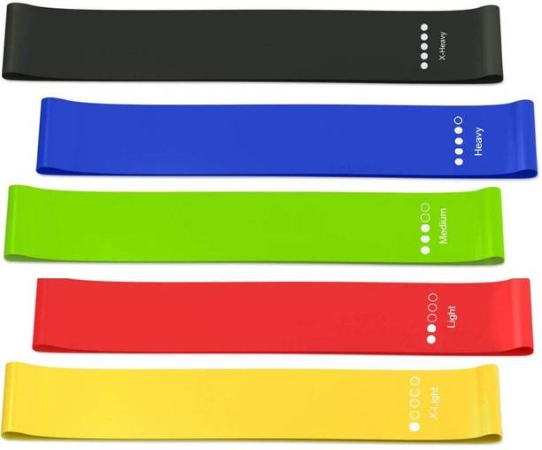 RAIVAT CARES NSNMini Loop Resistance Bands Set of 5 | Heavy Hip Workout Bands (Unisex) Resistance Band