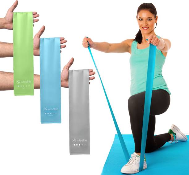 Wiselife Professional Latex Resistance Thera Band (Set of 3) Resistance Band