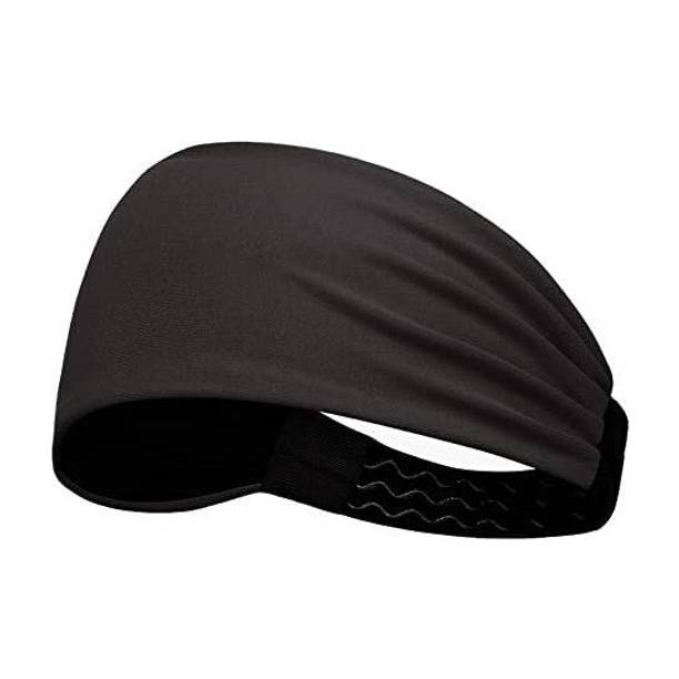 Caiuse Black Running HeadBand for Sports - Athletic Sweatbands Head Band Fitness Band