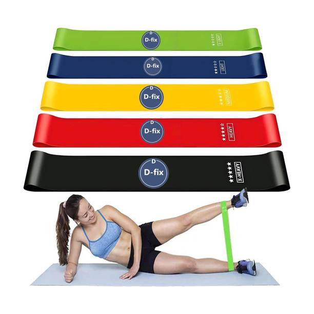 D-fix Exercise Resistance Bands, Loop Band, Thera Bands for Men & Women. Resistance Band