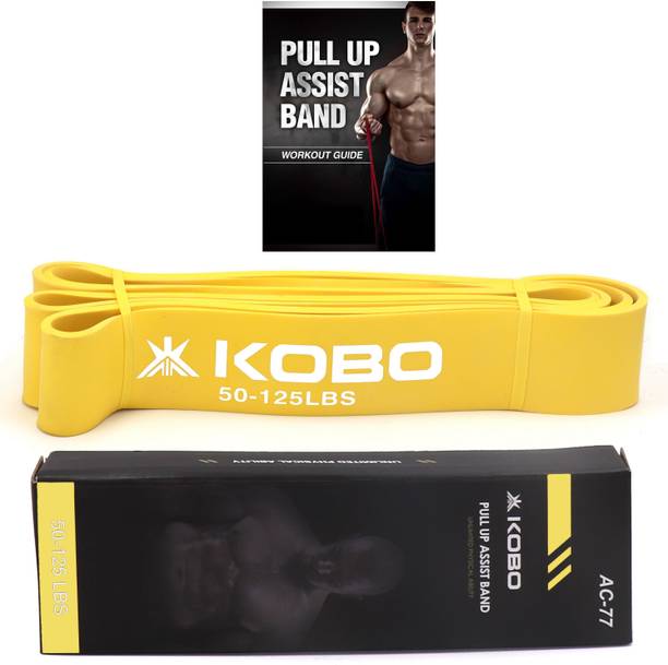 KOBO AC-77 Power Loop Pull Up Assist Bands 41" Long for Stretching with Workout Guide Resistance Band