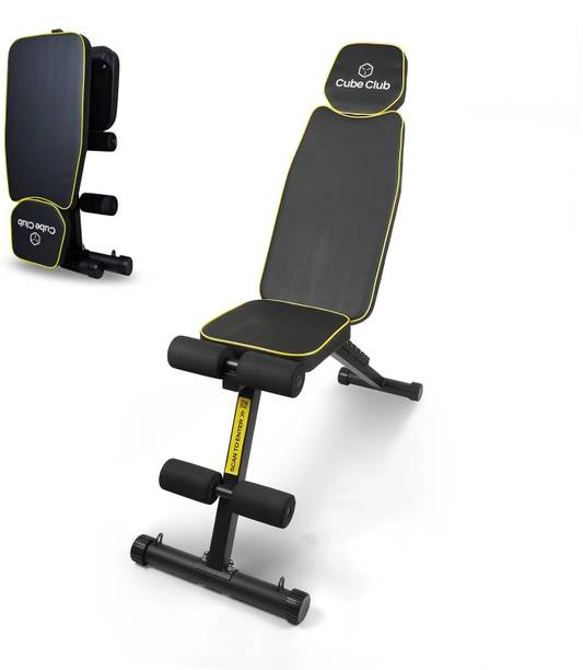 The Cube Neo Foldable Gym Bench for Home Exercise Bench Incline Decline Bench for Fitness Multipurpose Fitness Bench