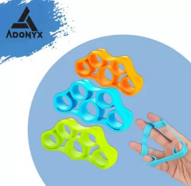 ADONYX Silicone Resistance Bands Hand Grip Strengthener Extender Trainer Hand Grip/Fitness Grip