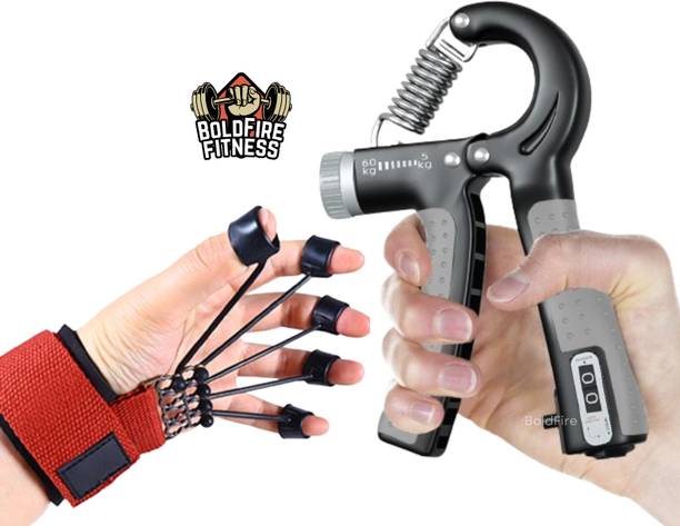 BoldFire Hand Strengthener Training & hand Grip Strengthener Exerciser (Combo Pack of 2) Hand Grip/Fitness Grip