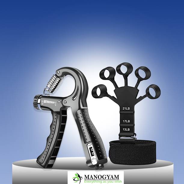 Manogyam Hand Strengthener,Adjustable for Muscle Building & Injury Recovery Hand Grip/Fitness Grip
