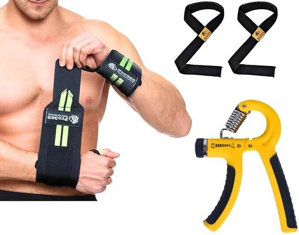 PRO365 Wrist Lifting/ Wrap with Thumb Loop& Hand Grip For Weightlifting & Grip Strength Hand Grip/Fitness Grip