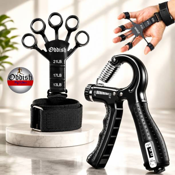 Oddish FINGER GRIPPER WITH R SHAPE ADJUSTABLE SPRING COUNTER HAND GRIP Hand Grip/Fitness Grip