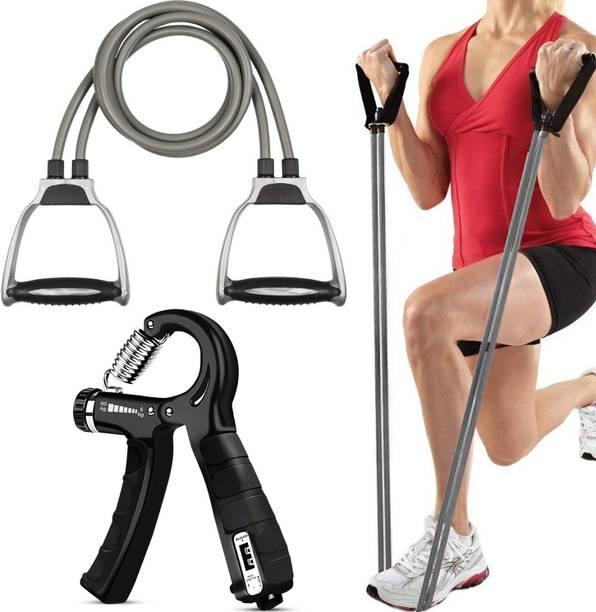 Pheonix Toning Tube & Counter Hand Gripper | Full Body Workout Equipment Resistance Tube