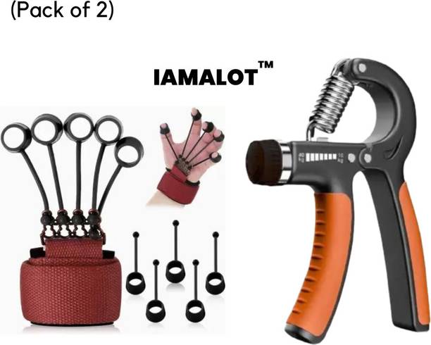 iamalot Hand Grip Combo Finger Exerciser for Muscle Buildine & Injury Recovery(Pack Of2) Hand Grip/Fitness Grip