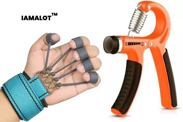 iamalot Combo Hand Grip With Finger Exerciser for Muscle Buildind & Injury Recovery Hand Grip/Fitness Grip