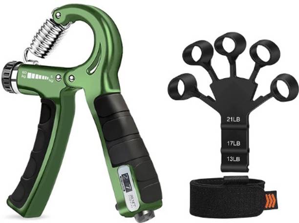 BoldFire Adjustable Counter Hand Grip & Finger Grip, Strengthener, Hand Exerciser Hand Grip/Fitness Grip