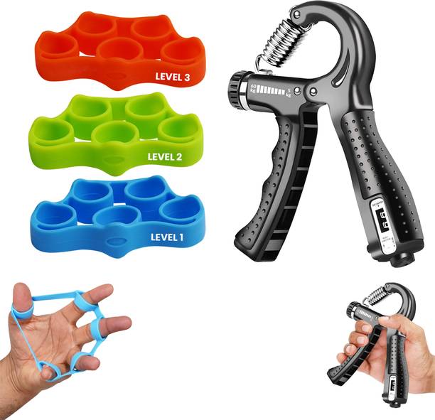 यिक्सटी Strength Trainer Premium Adjustable Strengthener for Wrist & Forearm हैंड ग्रिप / फिटनेस ग्रिप