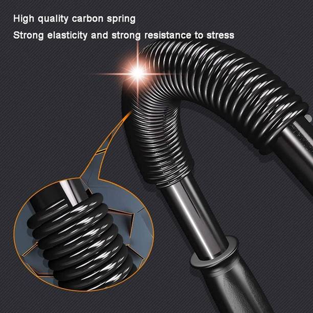 FloatFit 20Kg Power Twister Bar For Upper Body And Arm Strengthening Workouts Resistance Tube