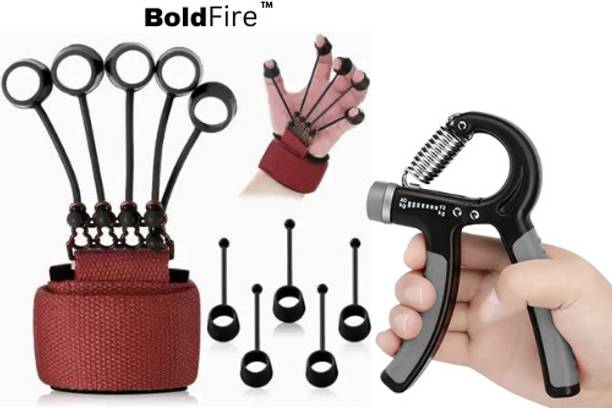 BoldFire Finger Stretcher Finger And Hand Gripper fitness kit Gym & FitnessKit(Pack of 2) Hand Grip/Fitness Grip