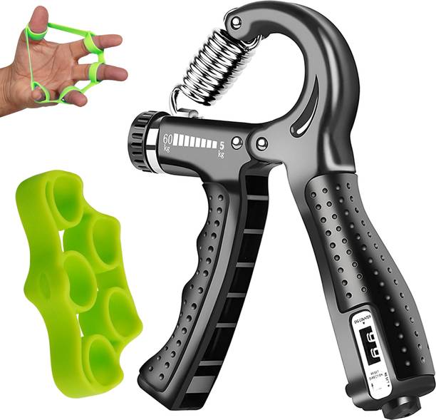 Manogyam Combo Pack of Hand Grip & Finger Exerciser Strength Trainer Hand Workout Hand Grip/Fitness Grip