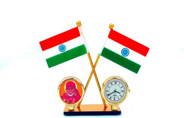 WOLCH Indian Flag Double Sided Wind Car Dashboard Flag