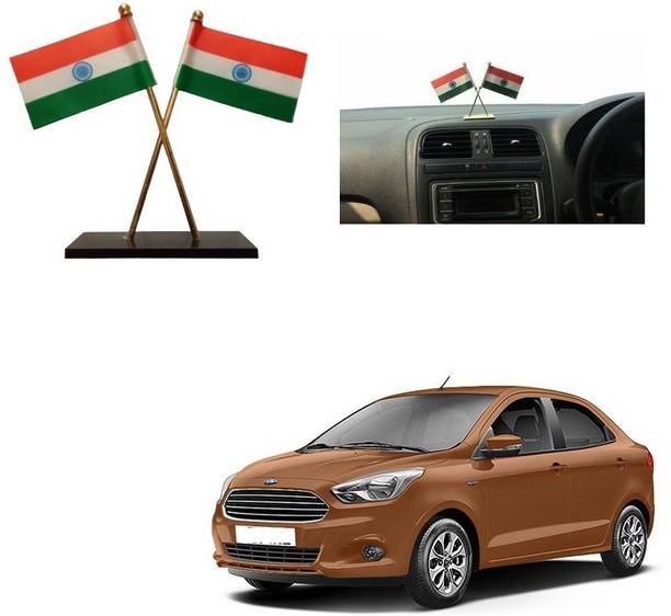 SPREADX Car Dashboard Idols India Flag double Indian flag Universal for Ford Aspire T-1 Double Sided Wind Car Dashboard Flag
