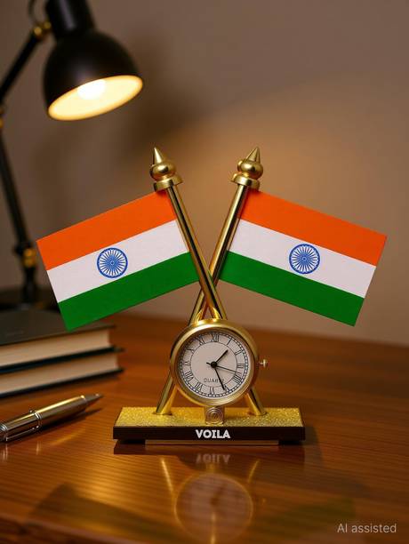 VOILA India Double Sided Wind Car Dashboard Flag