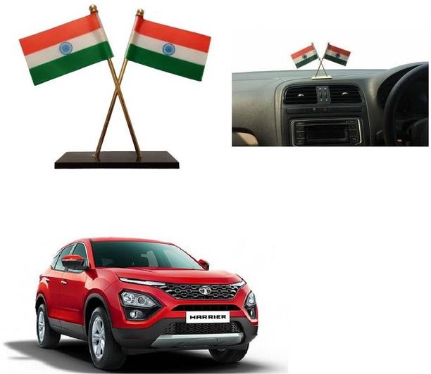 SPREADX Car Dashboard Idols India Flag double Indian flag Universal for Hyundai i10 Nios Double Sided Wind Car Dashboard Flag