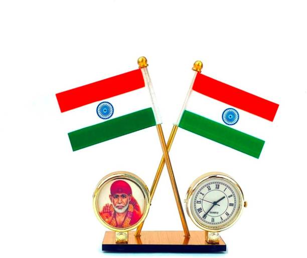 STAR SHINE Indian Flag Rectangle Car Dashboard Flag