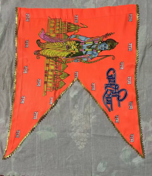 Giftik Jai Shree Ram Flag Shree Ram Hanuman Bhagwa Jhanda Ayodhya Ram Mandir Bhagwa Swallowtail Outdoor Flag Flag