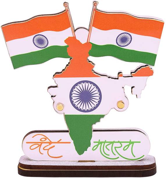 VOILA Indian National Flags For Car Dashboard Decoration Rectangle Car Dashboard Flag