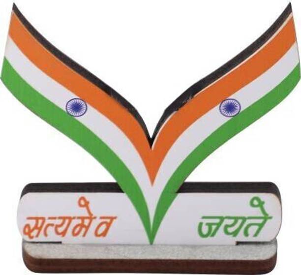 VOILA Indian Flags For Car Dashboard Decoration Rectangle Car Dashboard Flag