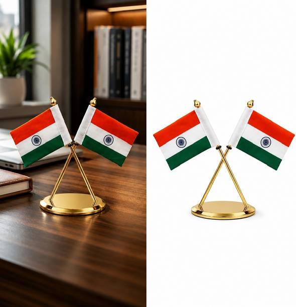 INDIA Car Dashboard Flag 10.2 cm x 7.4 cm by Divaura