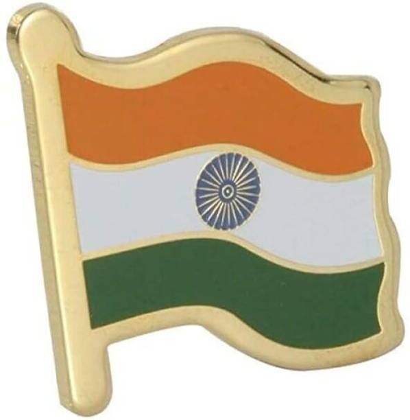 The Flag Company Indian Flag Brass Lapel Pin Badge | Flag Brooch Square Body Flag
