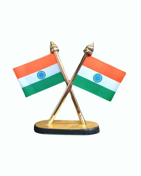 AyushEcomm India Rectangle Car Dashboard Flag