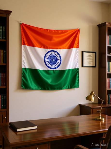 Indian National Flag Tiranga with Ashoka Chakra | Tricolour Flag 30 X 45 inch Outdoor Flag 76.2 cm x 114.3 cm by Anexa