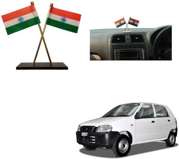 SPREADX Car Dashboard Idols India Flag double Indian flag Universal for Hyundai i10 Nios Double Sided Wind Car Dashboard Flag