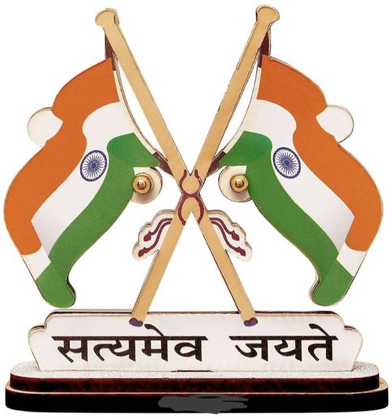 ARSH indian flag with dual side printed Double Sided Wind Car Dashboard Flag