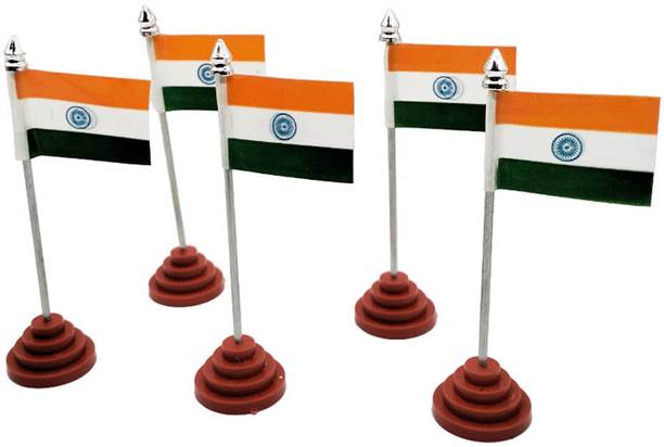 lookat Indian National flag pack of 5 pcs Rectangle Car Dashboard Flag