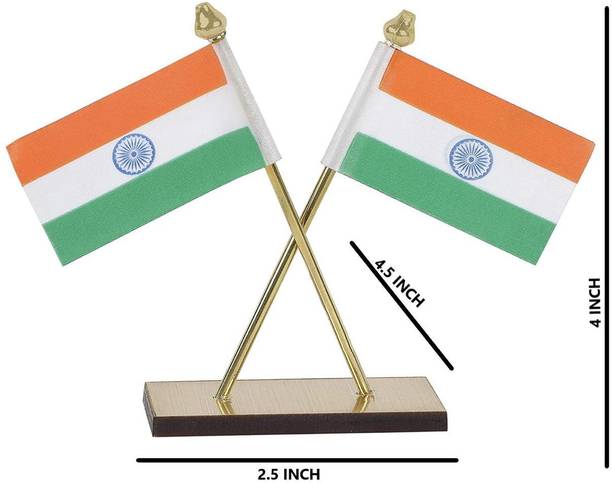 Uniqorn Enterprises India Rectangle Car Dashboard Flag