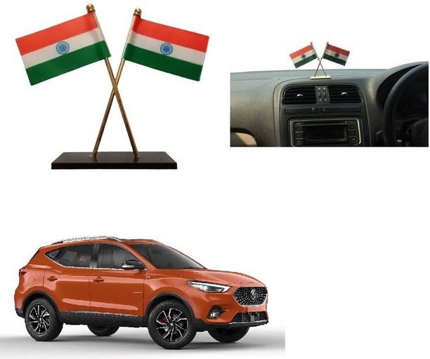SPREADX Car Dashboard Idols India Flag double Indian flag Universal for Hyundai i10 Nios Double Sided Wind Car Dashboard Flag