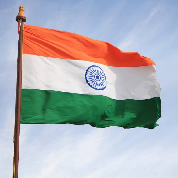 party assets Indian Flag 3X4.5 ft (36X54inch) Rectangle Outdoor Flag