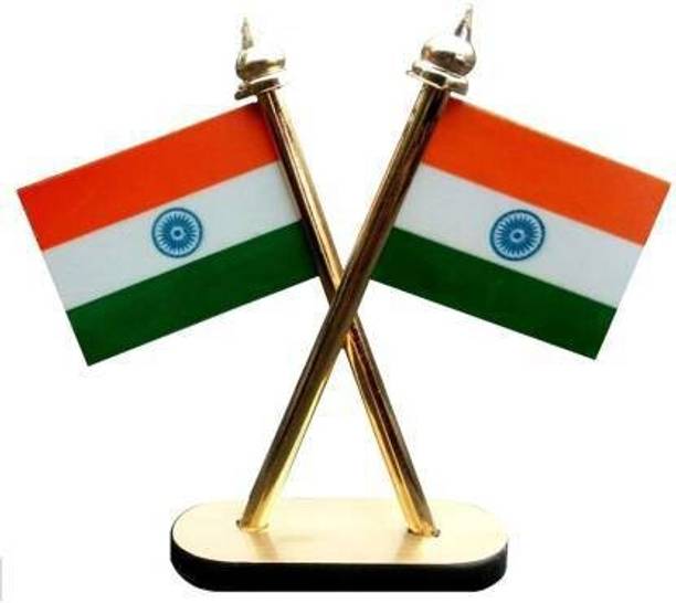 Tarido INDIAN FLAG Rectangle Car Dashboard Flag