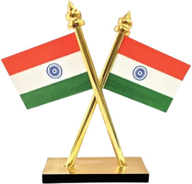 WOLCH Indian Flag Rectangle Car Dashboard Flag