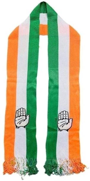10X-PRO CONGRESS PARTY FLAG/MUFFLER/SCARF/PATKA FOR ELECTION AND RALLY WITH PRINTED LOGO A-Foldable Body Flag