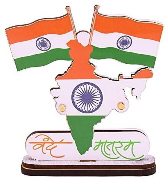 VOILA India Rectangle Car Dashboard Flag