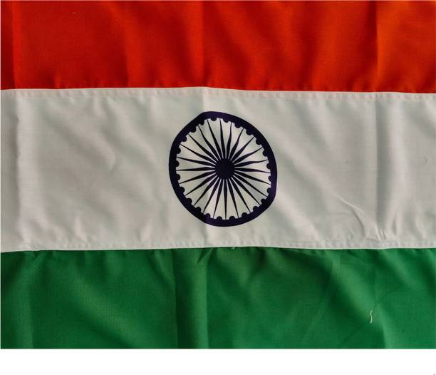 The Flag Company Khadi Cotton Indian National Flag - 4ftx6ft Outdoor Flag Rectangle Outdoor Flag