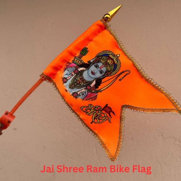 Giftik Jai Shree Ram Bike Flag Shree Hanuman Ram Bhagwa Jhanda Ayodhya Ram Mandir Swallowtail Outdoor Flag Flag